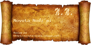 Novota Noémi névjegykártya
