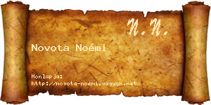Novota Noémi névjegykártya